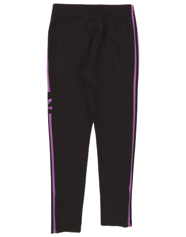 Pantaloni della tuta da donna Adidas UK 10 piccoli poliestere nero