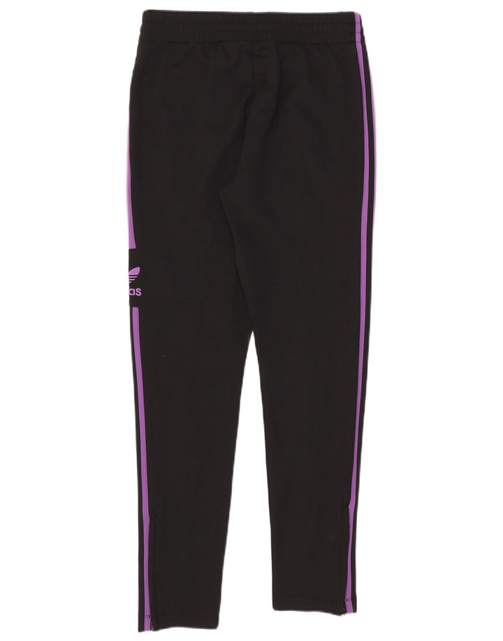 Pantaloni della tuta da donna Adidas UK 10 piccoli poliestere nero