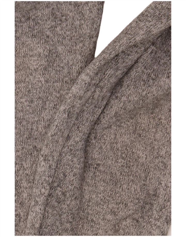 Maglione da uomo L.L.Bean con bottoni e collo in poliestere chiazzato grigio medio
