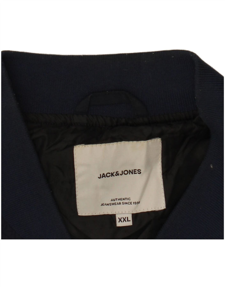 Giubbotto bomber da uomo Jack & Jones UK 44 2XL Blu navy