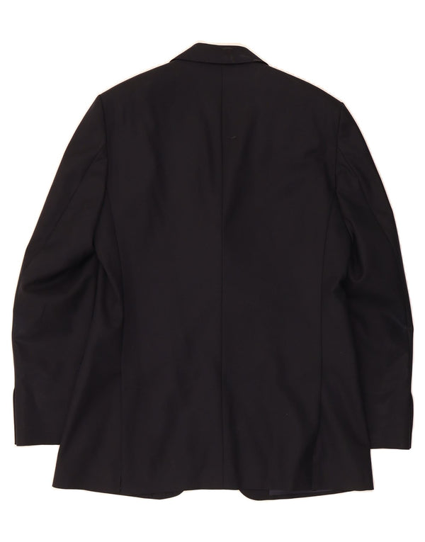 BOGGI Mens 3 Button Blazer Jacket IT 48 Medium Navy Blue Wool