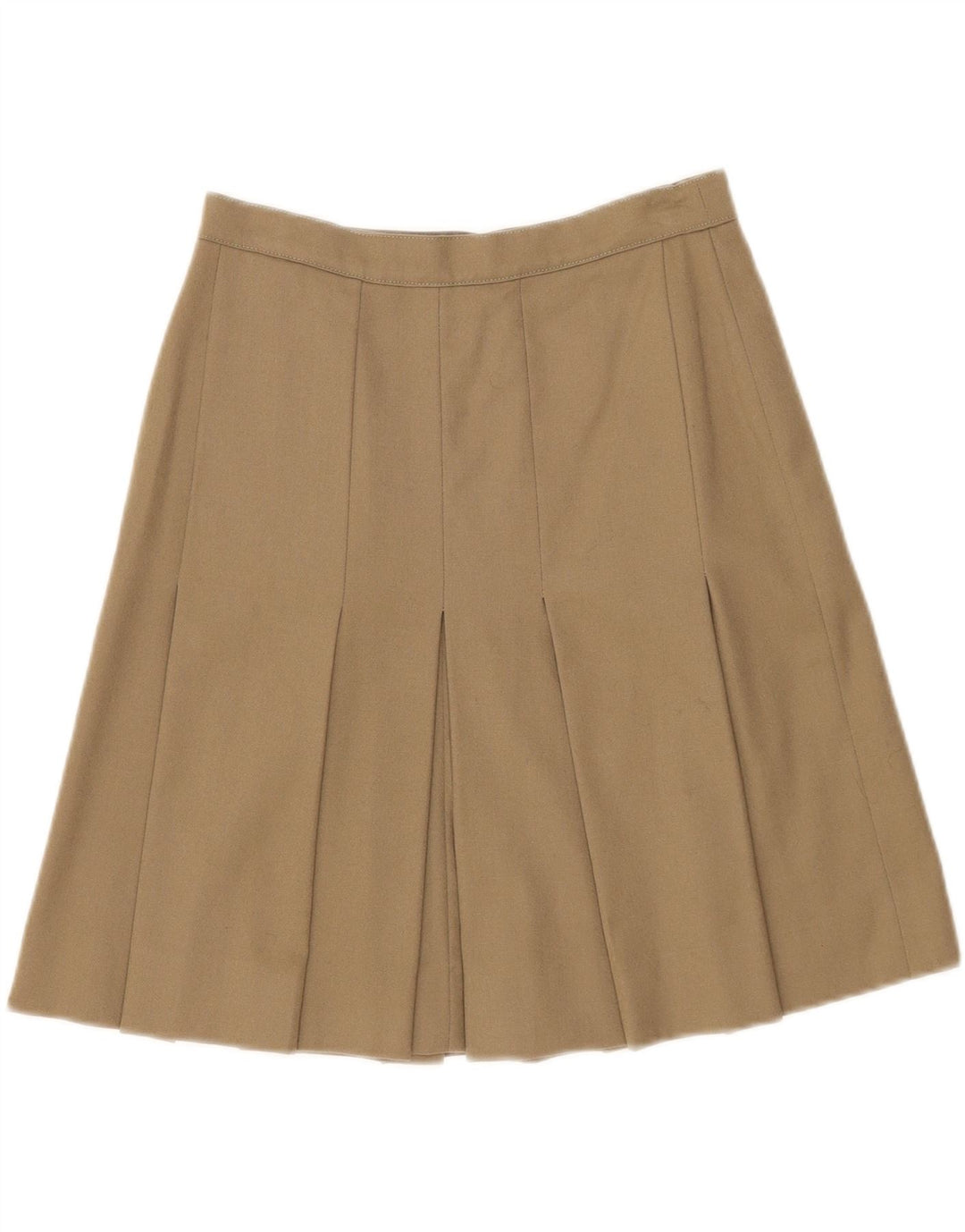 Gonna a pieghe vintage da donna W26 piccola color kaki