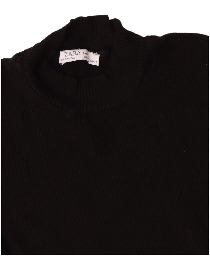 T-shirt Zara da donna Top UK 8 Small Nera