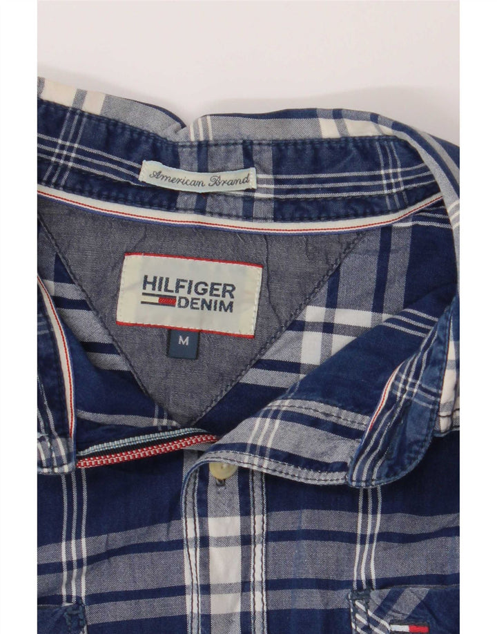 Camicia da uomo Tommy Hilfiger a quadri blu medio