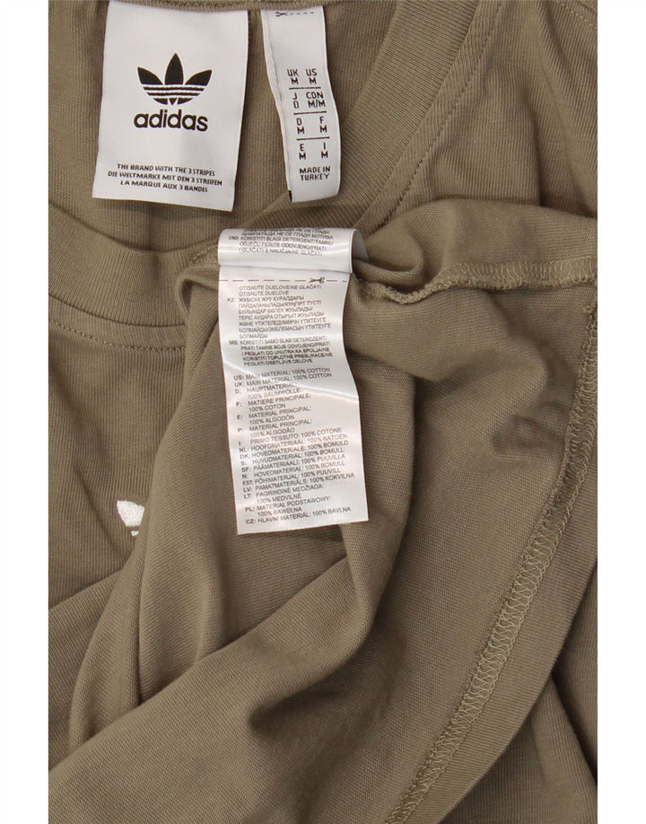T-shirt grafica da uomo Adidas Top in cotone kaki medio