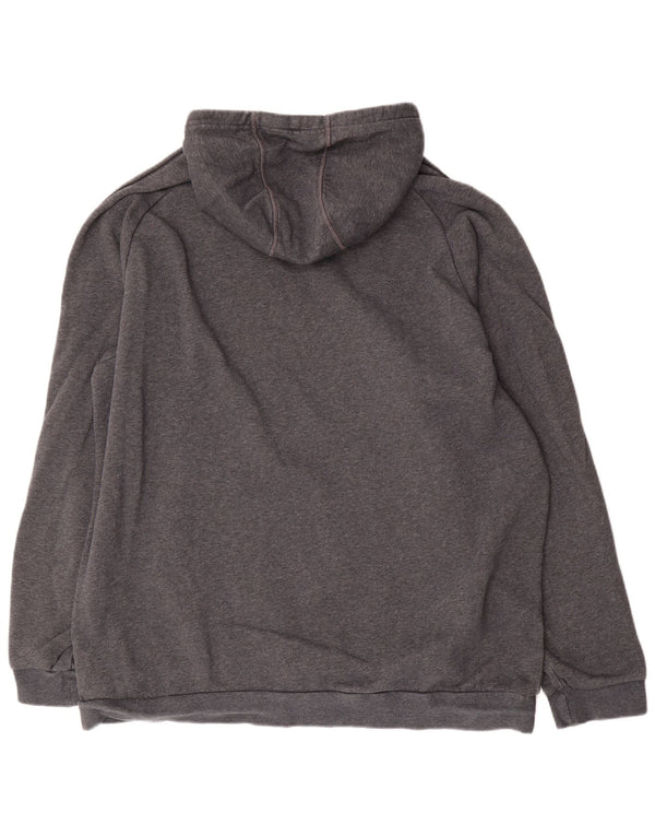 Felpa con cappuccio da uomo Adidas 2XL in cotone grigio