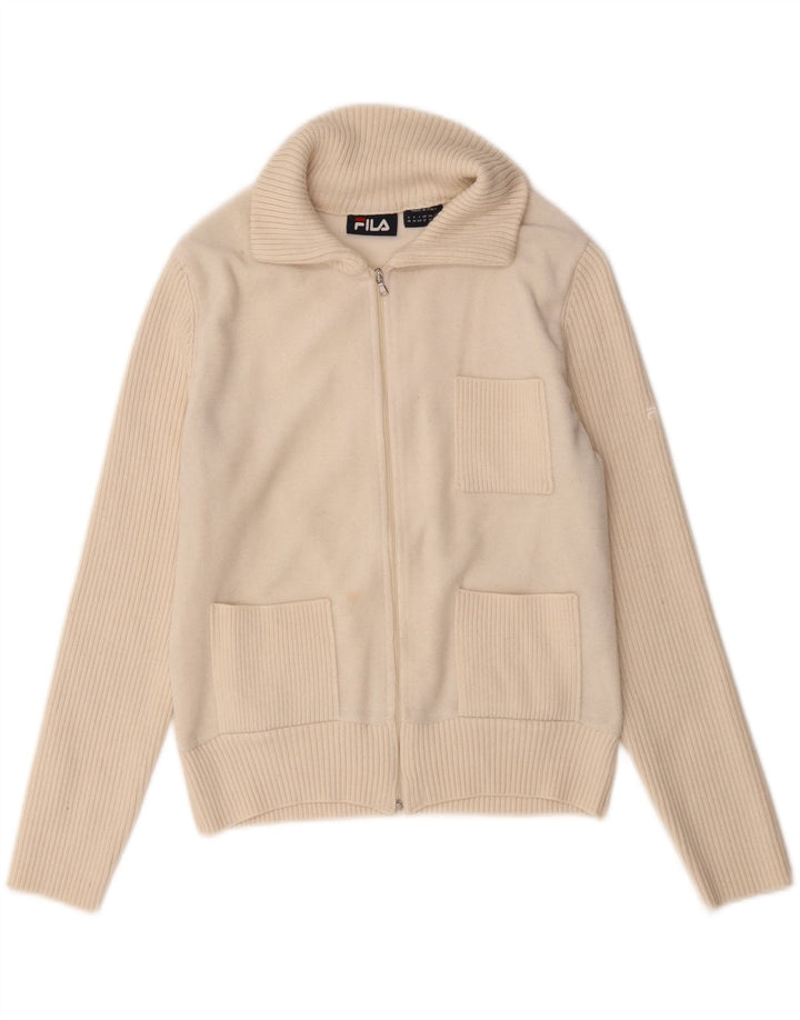 Maglione cardigan da donna Fila UK 12 Poliacrilico beige medio