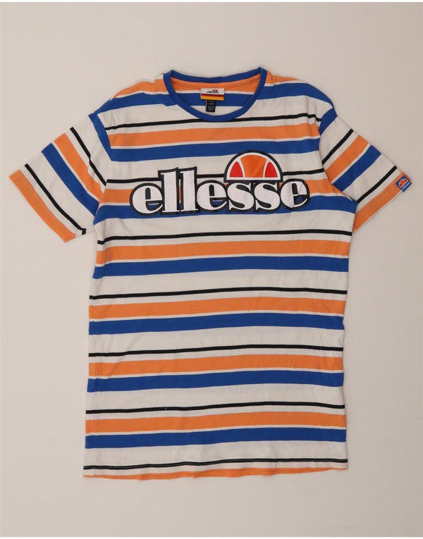 T-shirt grafica da uomo Ellesse Top in cotone a righe multicolori