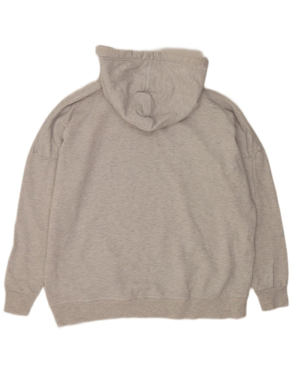 Felpa con cappuccio oversize grafica da donna Superdry UK 12 grigio medio chiazzato