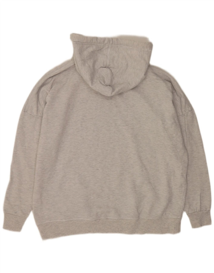 Felpa con cappuccio oversize grafica da donna Superdry UK 12 grigio medio chiazzato