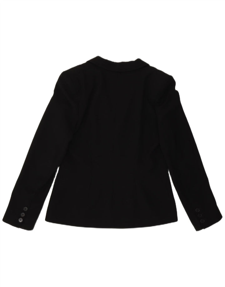 Giacca blazer a 3 bottoni da donna Hobbs UK 14 grande poliestere nero
