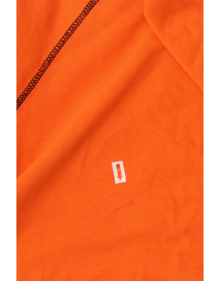 Maglione con cappuccio e zip grafica oversize da donna Champion UK 16 Large Arancione