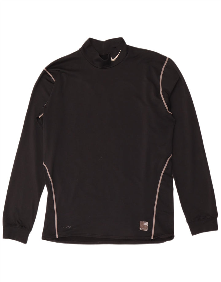 Maglia Nike Dri Fit da uomo a manica lunga grande nera