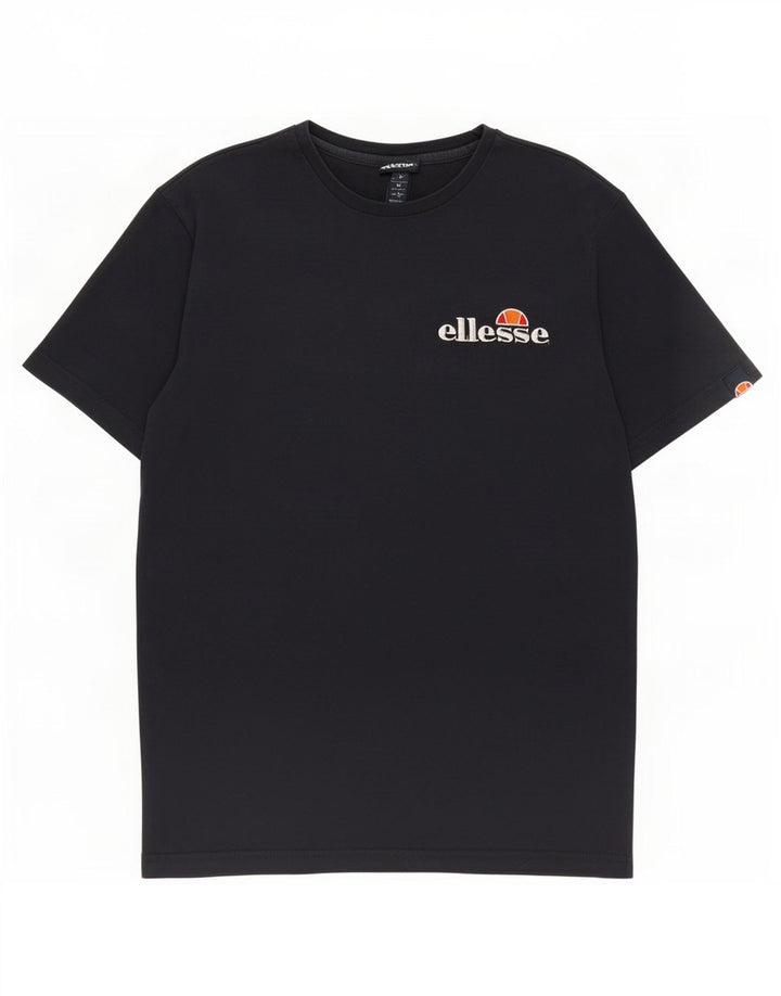 T-shirt grafica da uomo Ellesse Top in cotone blu navy medio