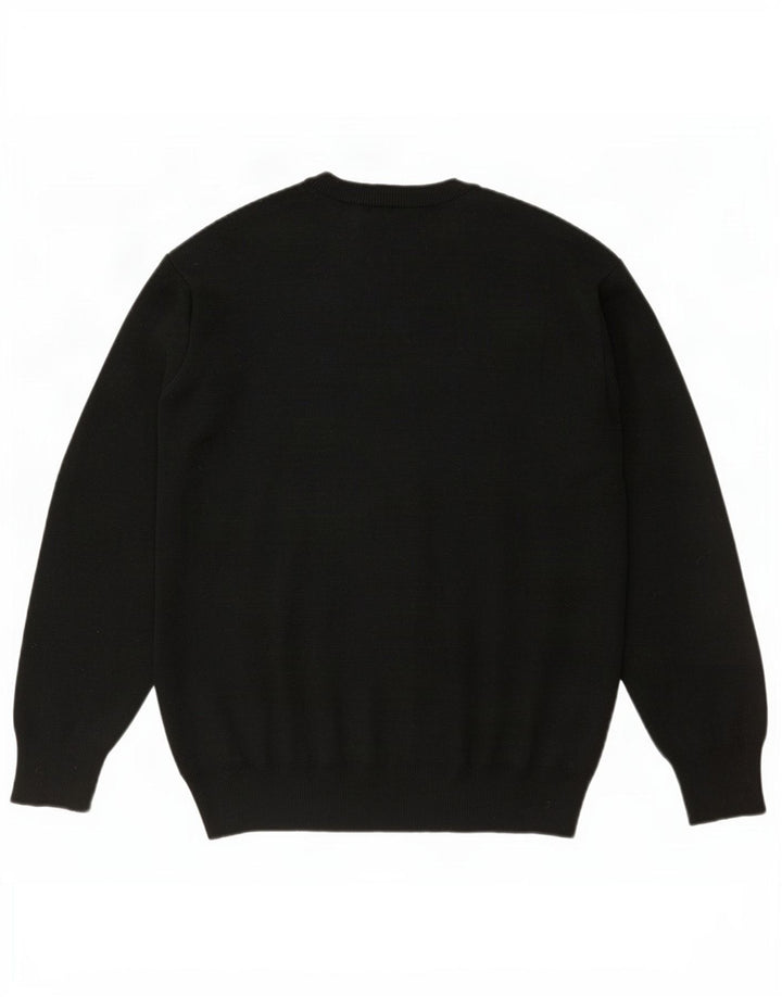 Maglione Gabicci da uomo con scollo a V, lana a righe nere grandi