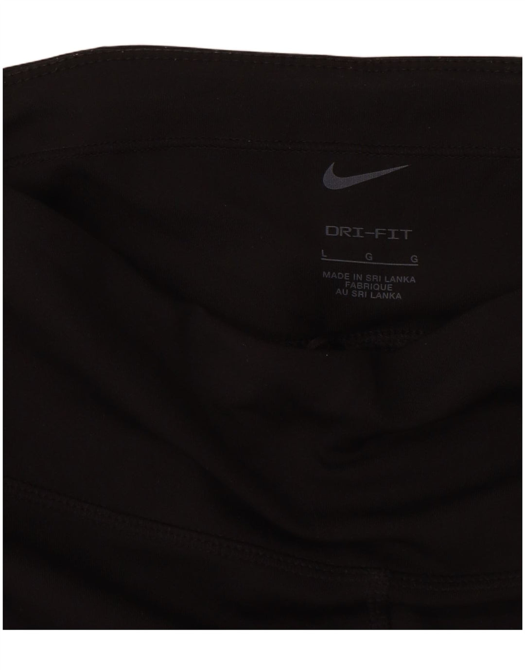 Leggings Capri Dri Fit da donna NIKE UK 14 Large Nero Poliestere