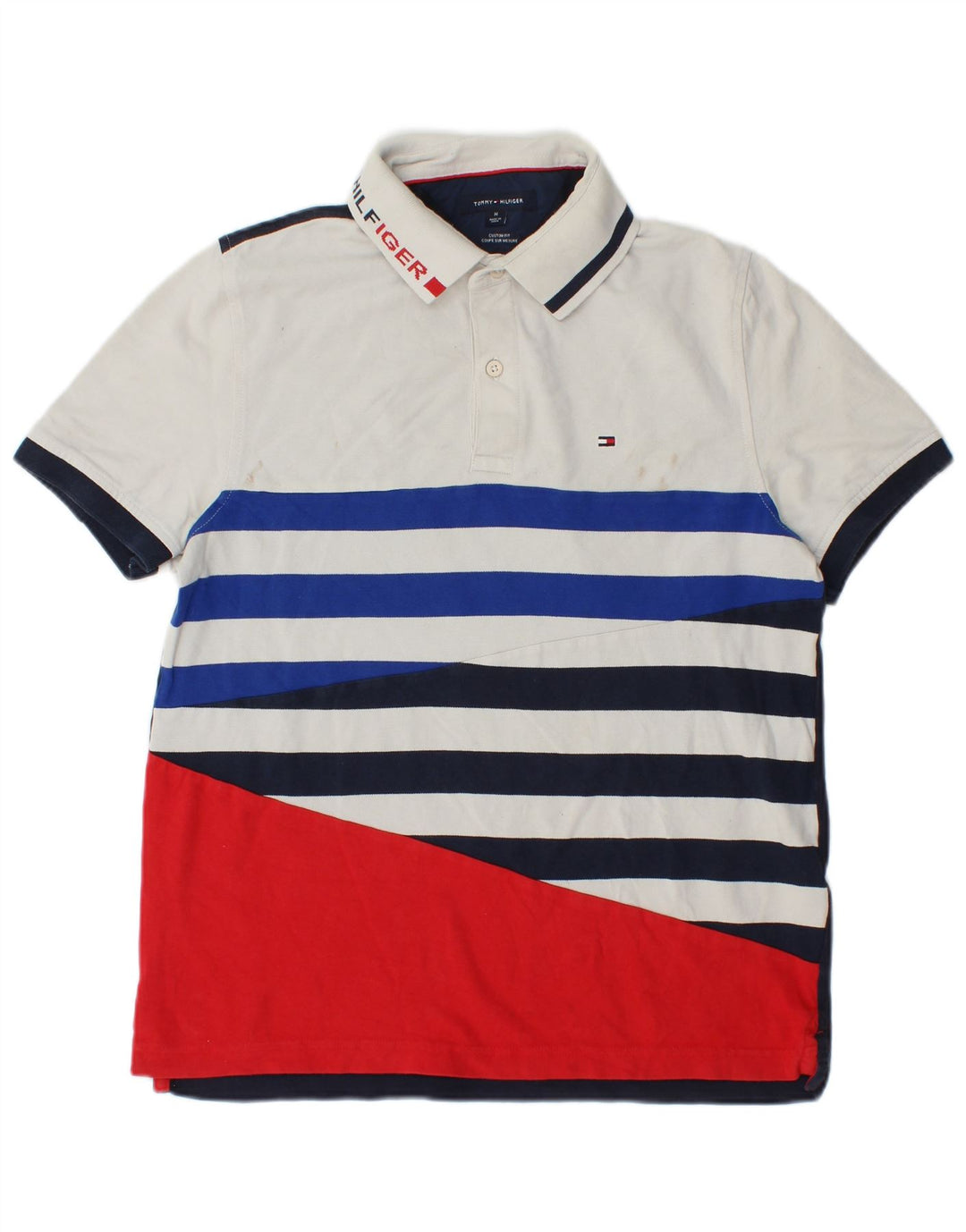 Polo grafica da uomo Tommy Hilfiger a righe medie multicolore