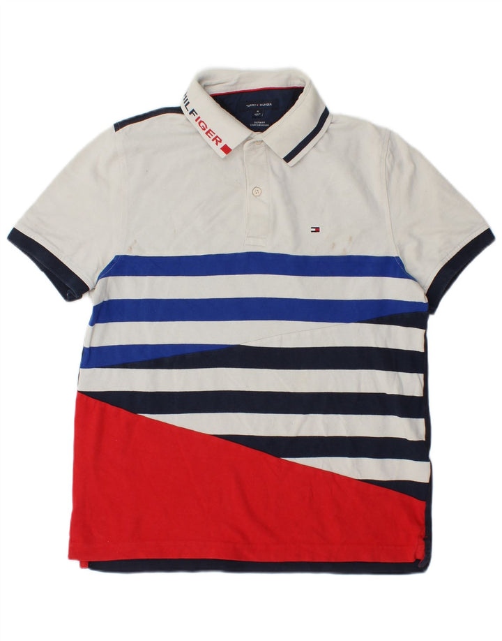 Polo grafica da uomo Tommy Hilfiger a righe medie multicolore