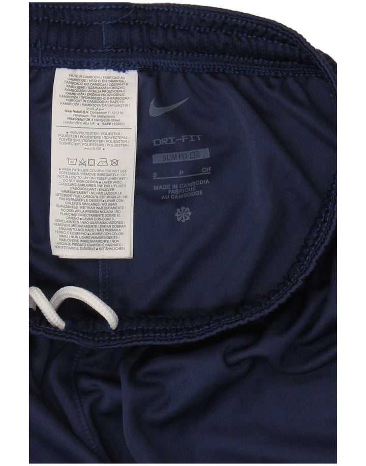 Pantaloncini sportivi Nike Dri Fit Slim Fit da uomo, piccoli, in poliestere blu navy