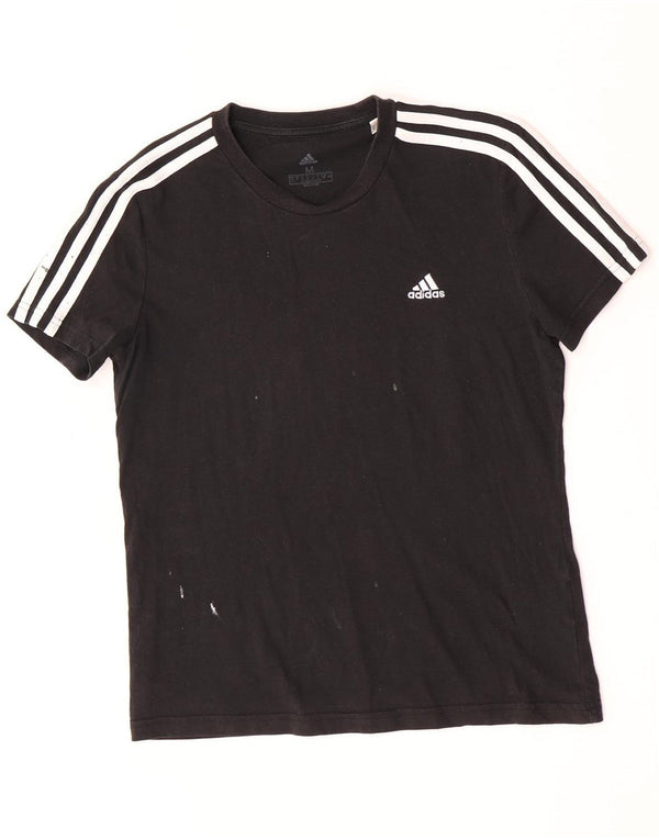 T-shirt da donna Adidas Top UK 12/14 cotone nero medio