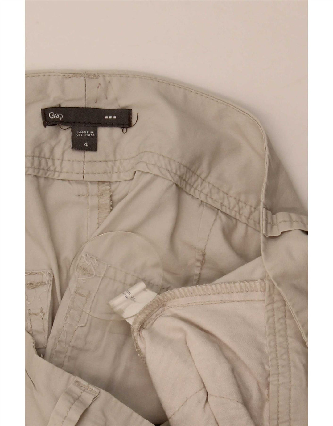 Pantaloncini cargo da donna Gap US 4 Small W32 in cotone beige