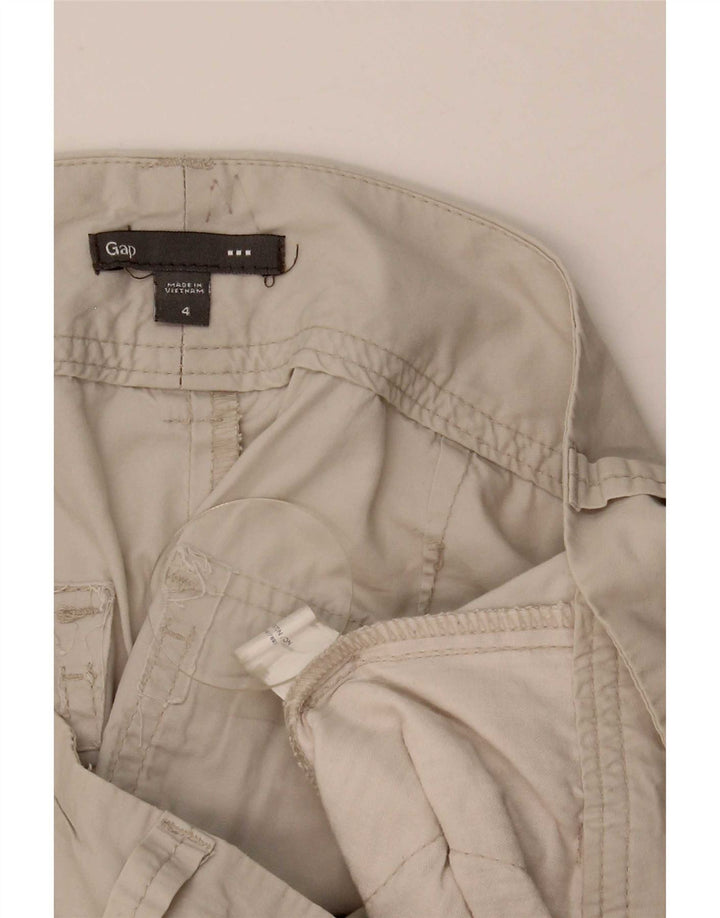 Pantaloncini cargo da donna Gap US 4 Small W32 in cotone beige