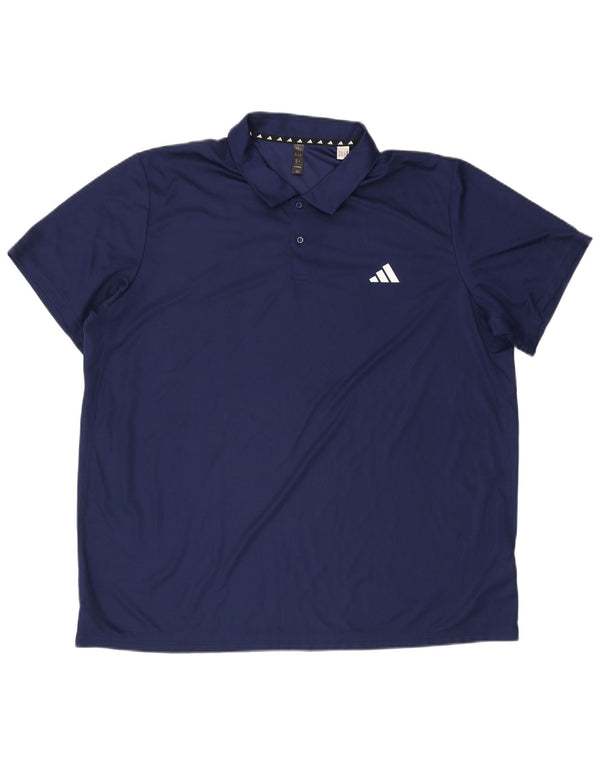 Polo Adidas Aeroready da uomo 2XL poliestere blu navy
