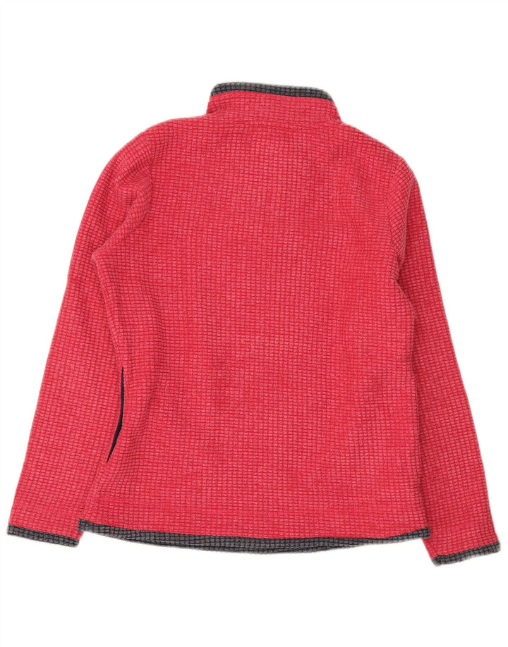 Maglione in pile da donna con collo con zip Weird Fish UK 12 medio rosso
