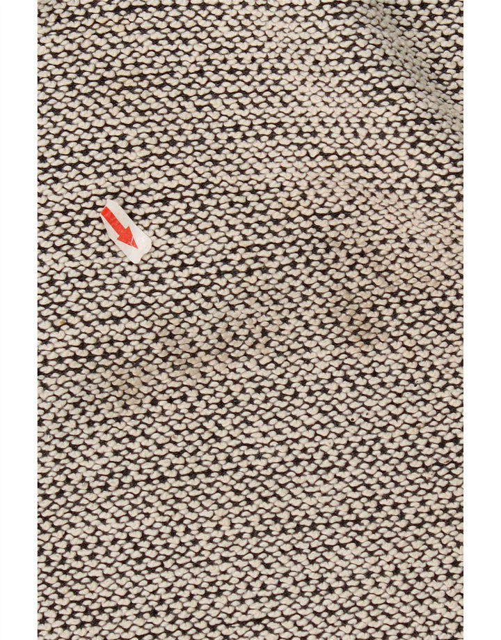 Felpa da uomo con zip a 1/4 Weird Fish, maglione XL, cotone chiazzato grigio