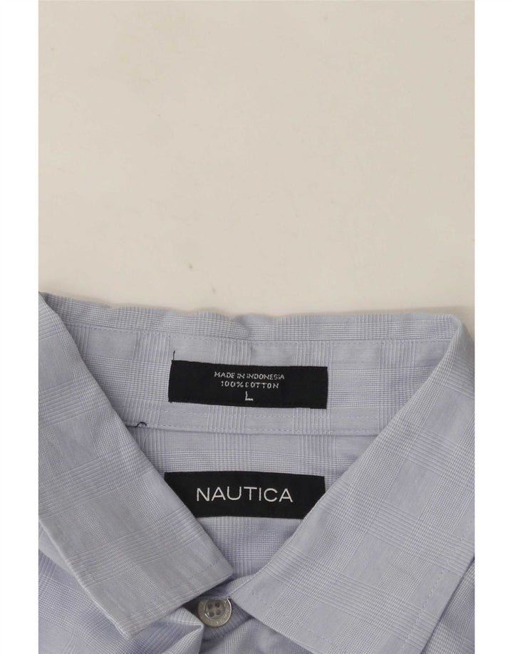 Camicia da uomo Nautica in cotone a quadri grandi blu