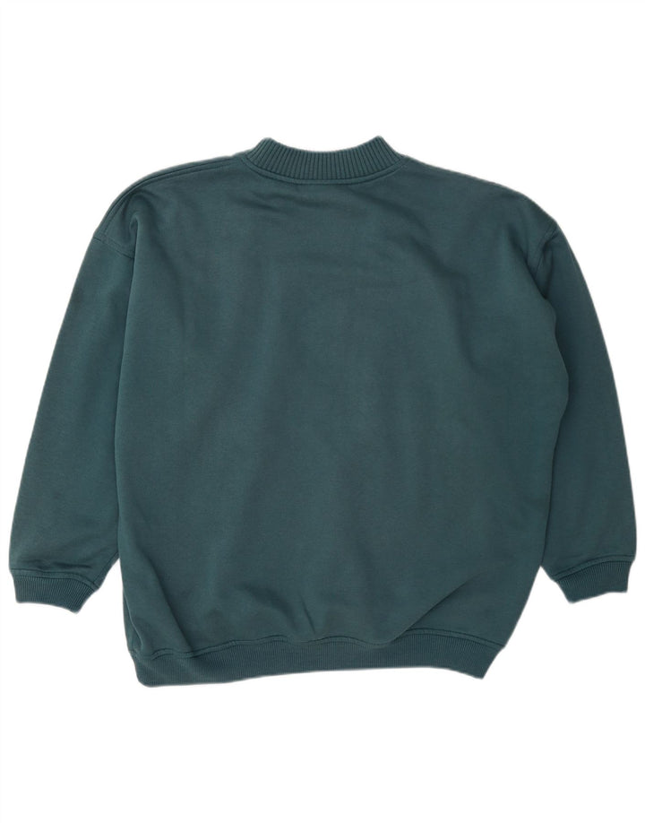 Felpa grafica da uomo vintage maglione XL poliestere color block verde