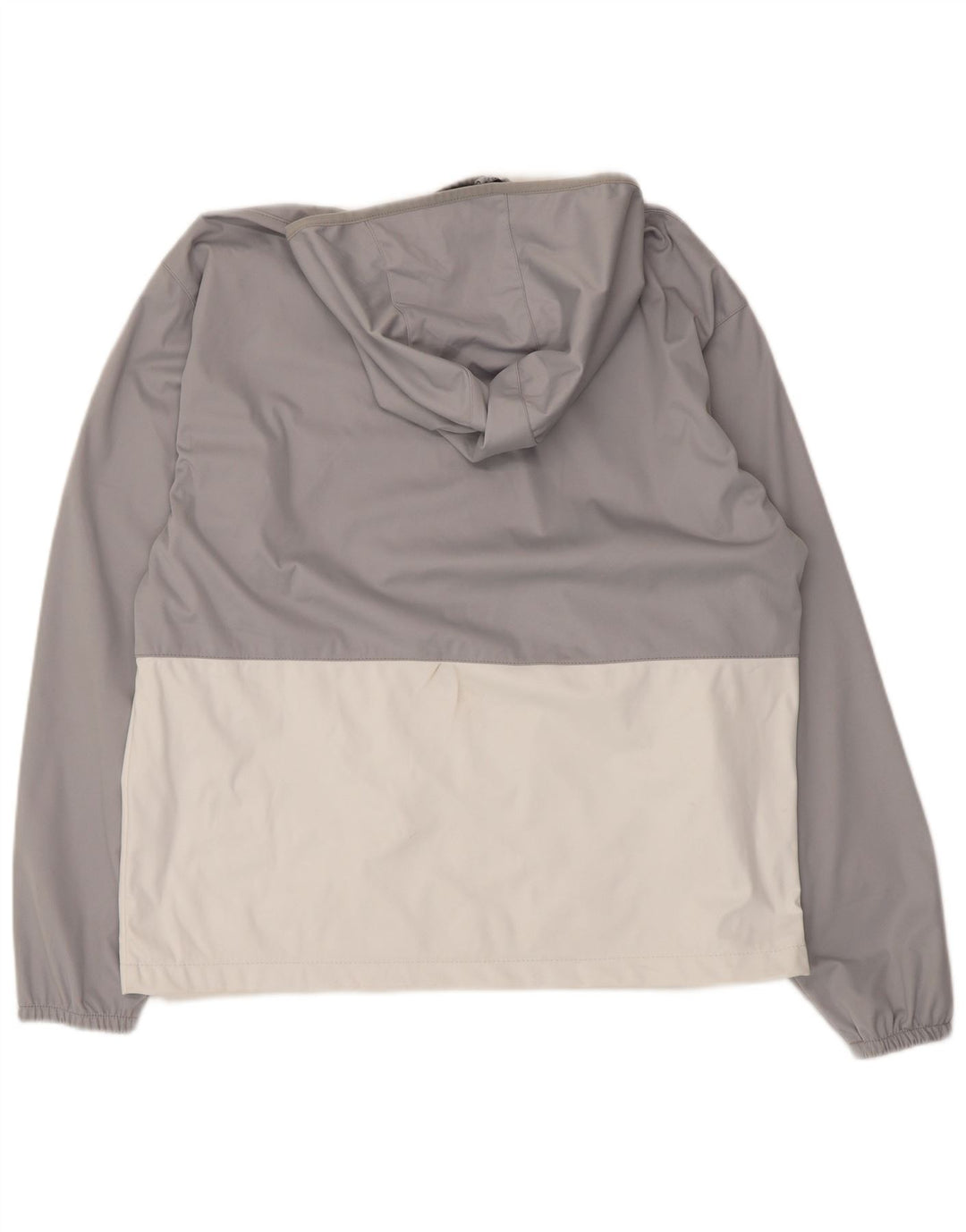 Felpa con cappuccio grafica da uomo New Balance, grande, in poliestere color block grigio
