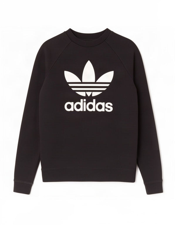 Felpa grafica da donna Adidas Jumper UK 10 Small Black Cotton
