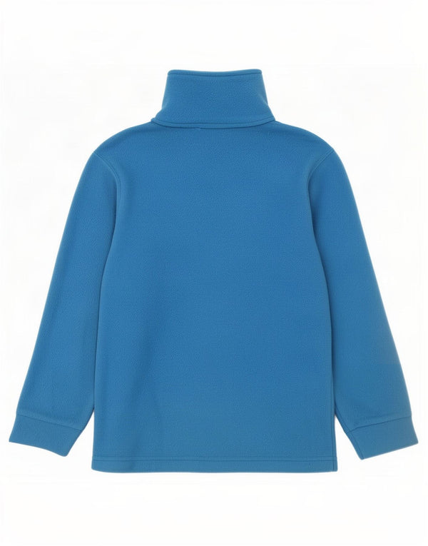 Maglione in pile Champion da ragazzo con zip e collo, 7-8 anni, piccolo in poliestere blu