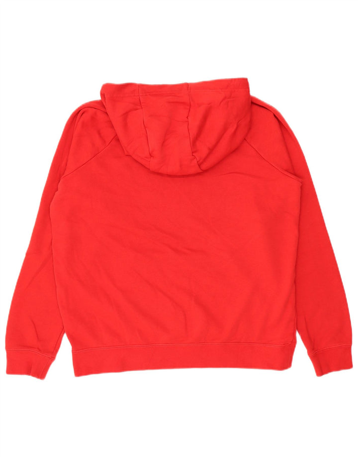 Felpa con cappuccio oversize da donna Nike UK 14 cotone rosso medio