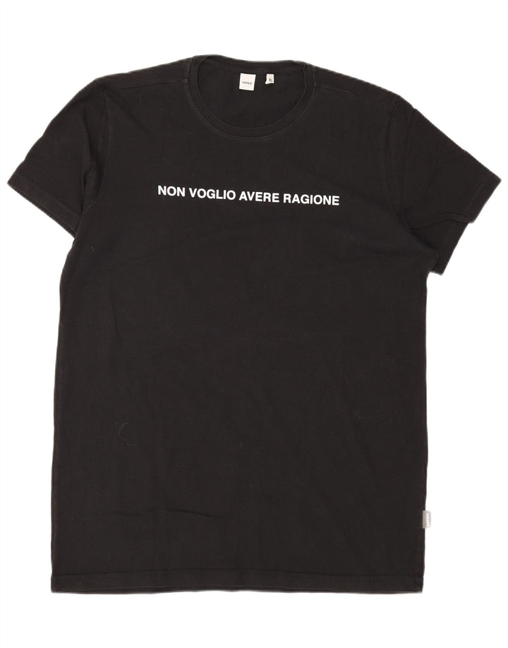 T-shirt grafica da uomo Aspesi Top XL in cotone nero