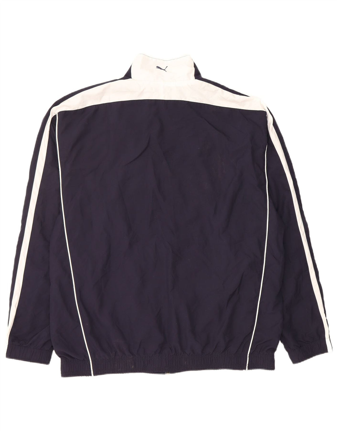 Giacca da tuta da uomo Puma Large in poliestere color block blu navy