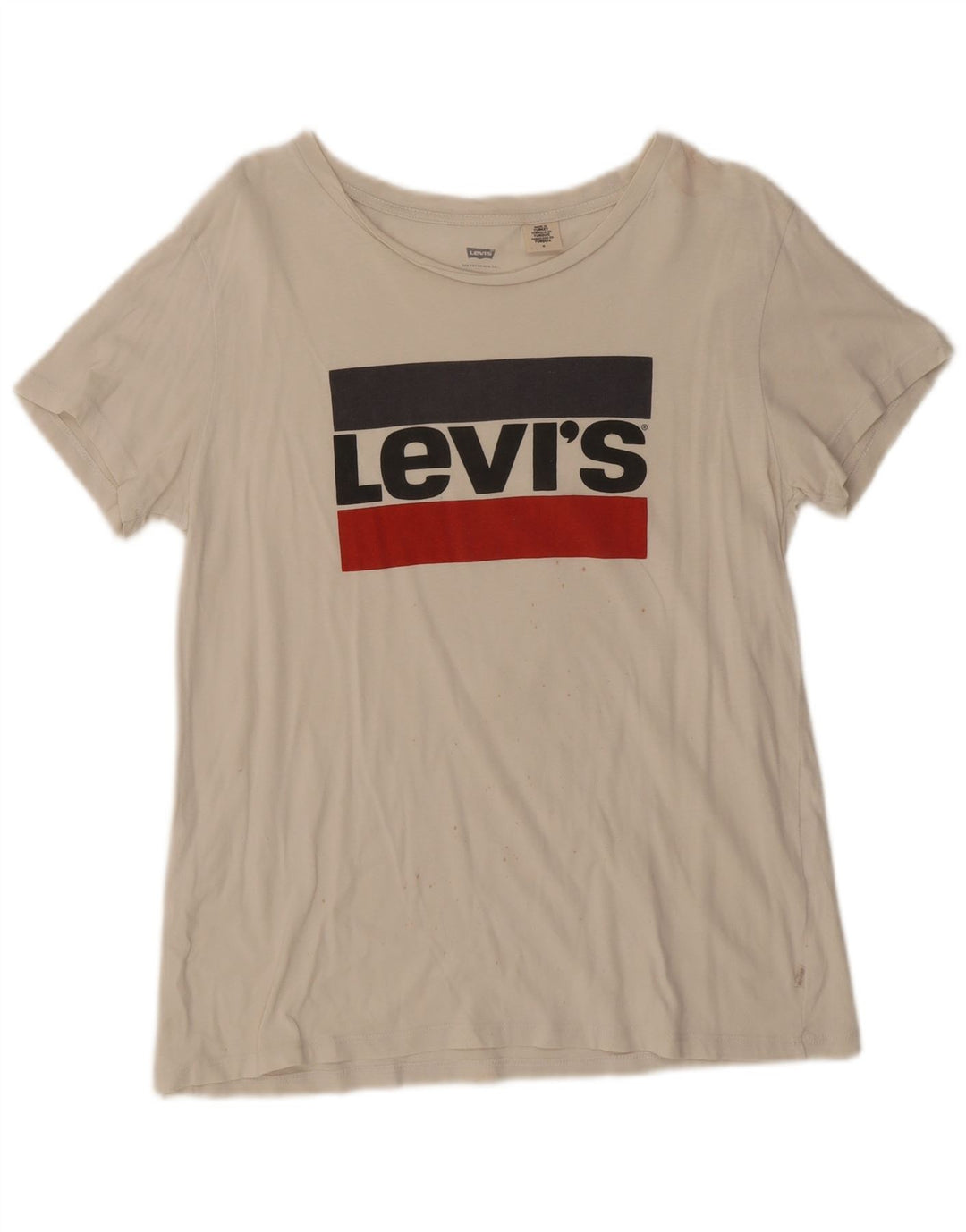 T-shirt grafica da donna Levi's Top UK 14 Medium White