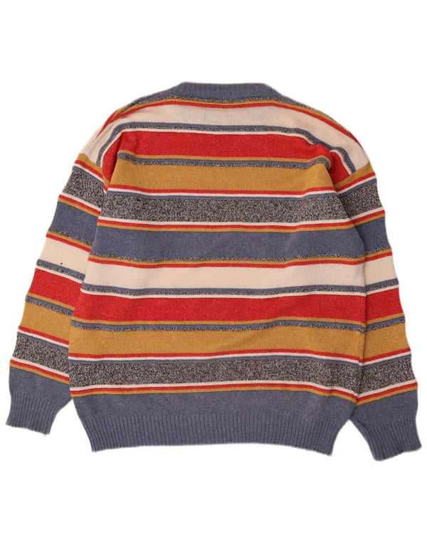 Maglione da uomo girocollo Bizzarro a righe grandi multicolori