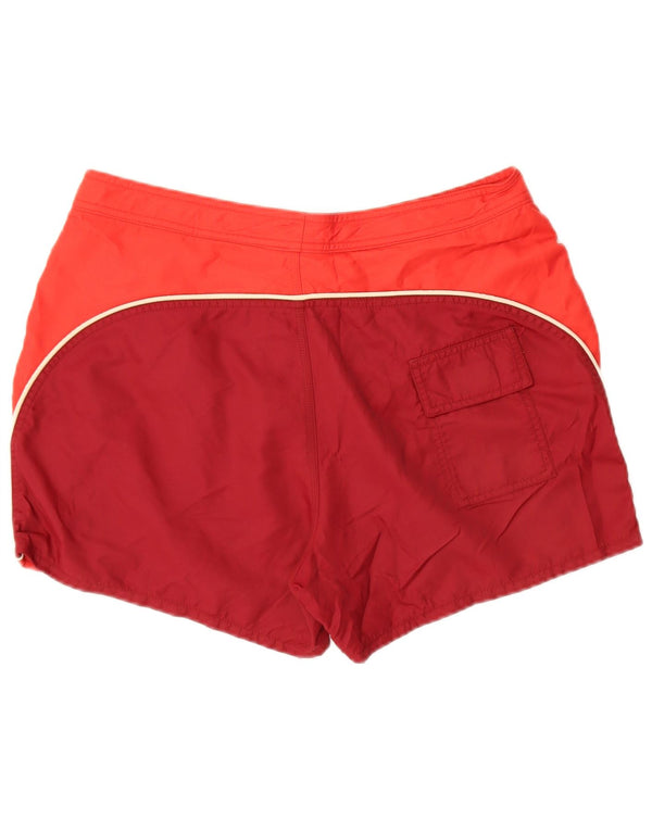 Pantaloncini da bagno Nike da uomo in nylon color block rosso medio