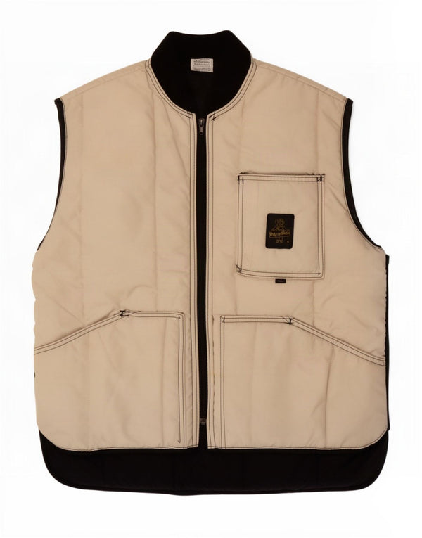 Gilet imbottito da uomo Refrigiwear UK 42 XL nylon color block bianco sporco