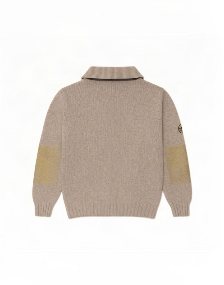 Murphy & Nye Maglione da uomo con collo alto in lana color block grigio medio