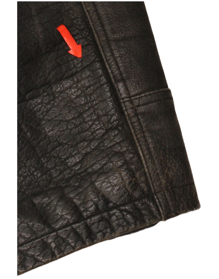 Giacca in pelle da uomo Tauri UK 42 XL Pelle nera
