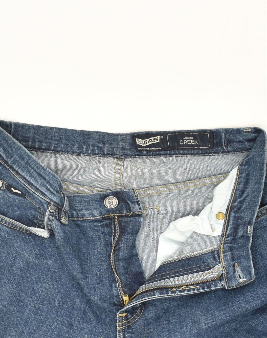 GAS Womens CREEK Slim Jeans W28 L33 Blue Cotton | Vintage Gas | Thrift | Second-Hand Gas | Used Clothing | Messina Hembry 