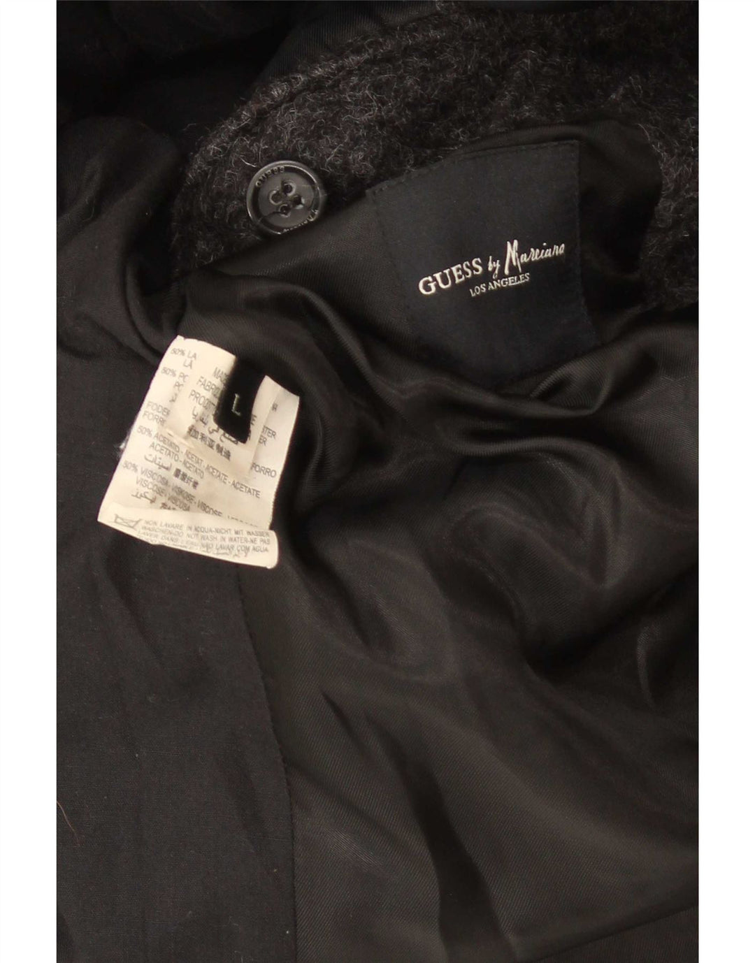 Cappotto da uomo Guess UK 40 Large in lana grigia