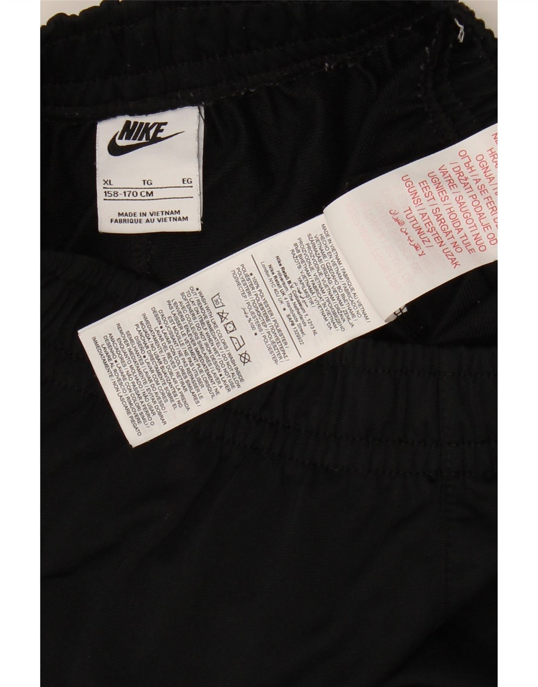 NIKE Girls Tracksuit Trousers 13-14 Years XL Black Polyester