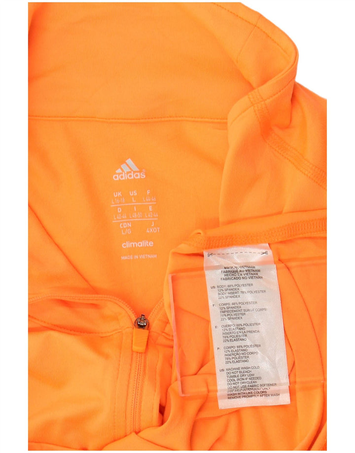 Top della tuta pullover Climalite da donna ADIDAS UK 16/18 Large Arancione