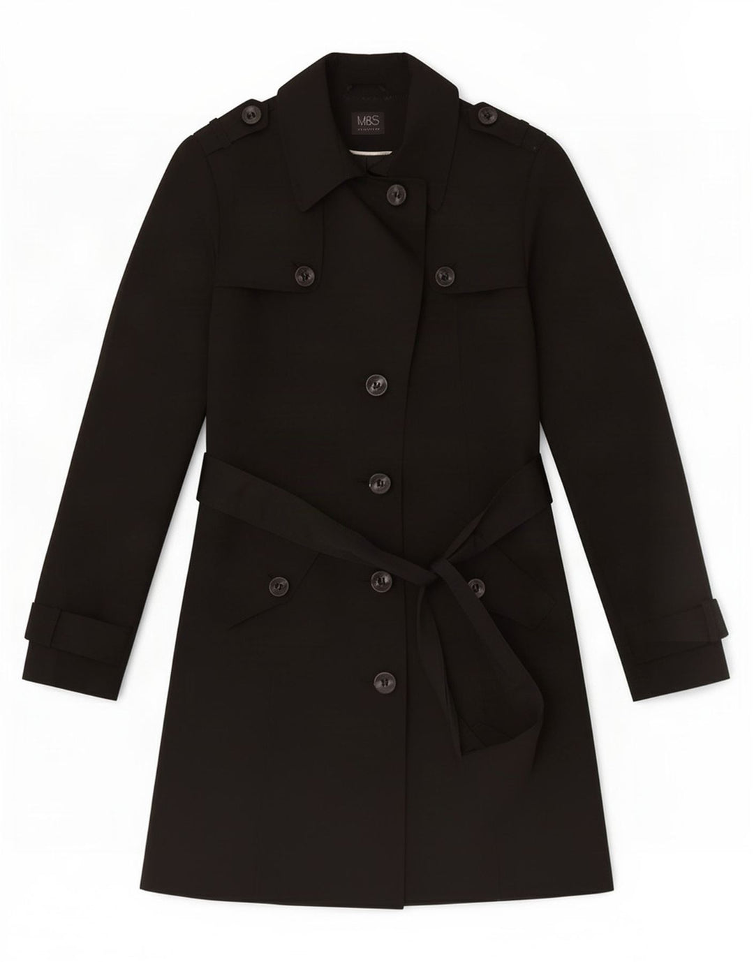 Trench da donna Marks & Spencer UK 12 medio poliestere nero