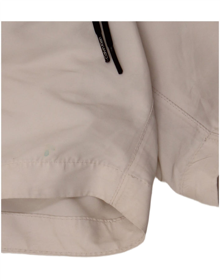 Pantaloncini da bagno da uomo Calvin Klein XL poliestere bianco