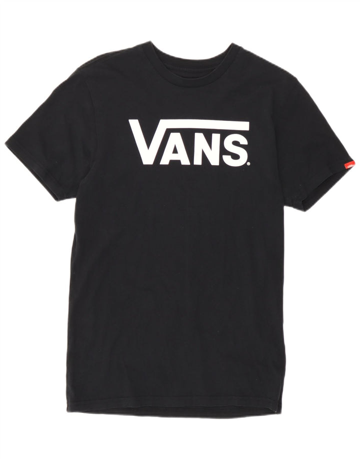 T-shirt grafica classica da uomo Vans, piccola, in cotone nero